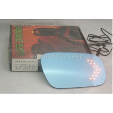 Nissan Sentra B14 95-98 Blue Side Mirror w LED Signal